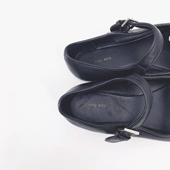 The Row Ava Leather Mary Jane Flats Sz 36 - Picture 6 of 13